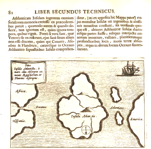 1377 7 Kircher mappa di Atlantide