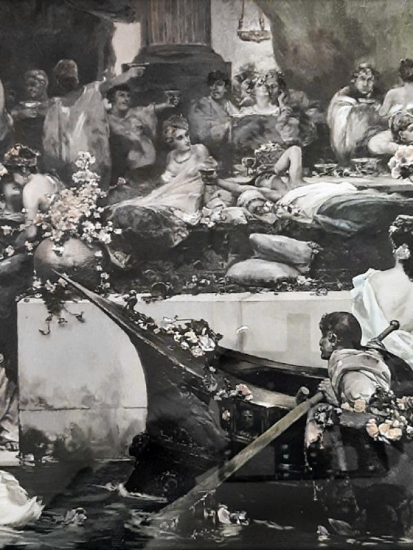 Scena orfico dionisiaca, titolo: Baccanale romano